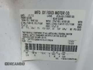 2014 Ford F-250 XL with VIN 1FT7X2B61EEA13924, listed as a Copart auction lot 43535775 with 114,249 mi miles and Salvage title. Bid and sale history available at DreamBid. Image 12.
