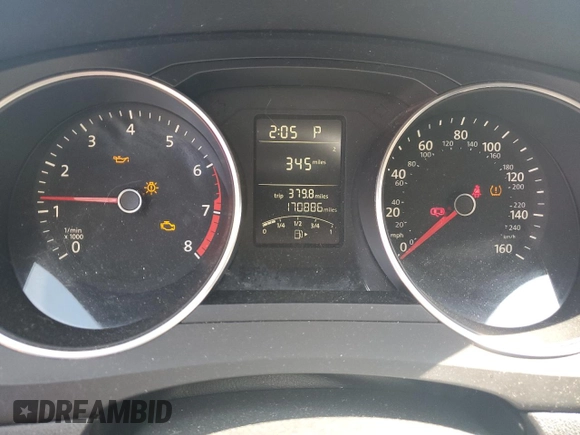 2015 Volkswagen Jetta SE with VIN 3VWD17AJXFM259533, listed as a Copart auction lot 52295555 with 170,886 mi miles and Salvage title. Bid and sale history available at DreamBid. Image 9.