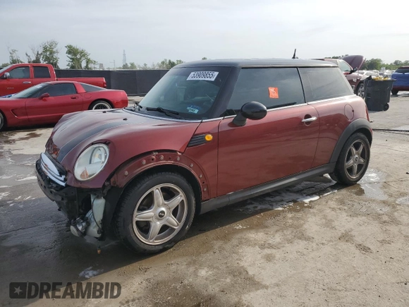 2007 MINI Hardtop with VIN WMWMF33577TT52975, listed as a Copart auction lot 53909855 with 127,325 mi miles and Salvage title. Bid and sale history available at DreamBid. Image 1.
