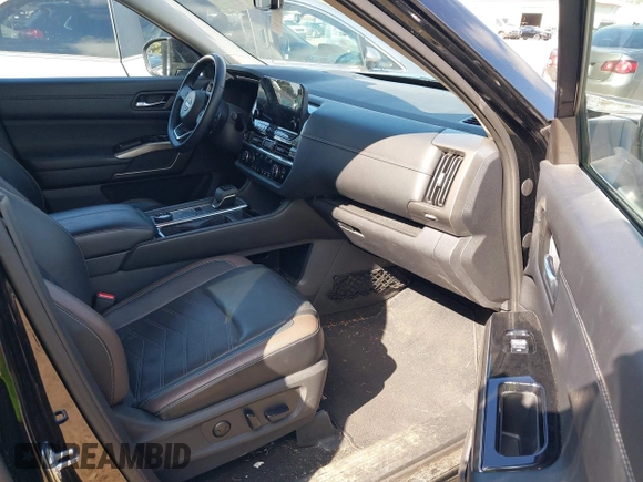 2023 Nissan Pathfinder Platinum with VIN 5N1DR3DK8PC227655, listed as a IAAI auction lot 42157443 with 37,784 mi miles and . Bid and sale history available at DreamBid. Image 5.