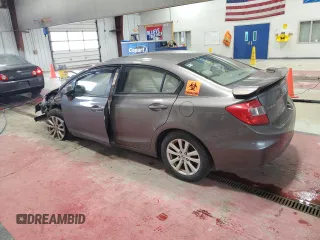 2012 Honda Civic EX with VIN 19XFB2F80CE320346, listed as a Copart auction lot 53514955 with Not Provided miles and Salvage Title. Bid and sale history available at DreamBid. Image 2.