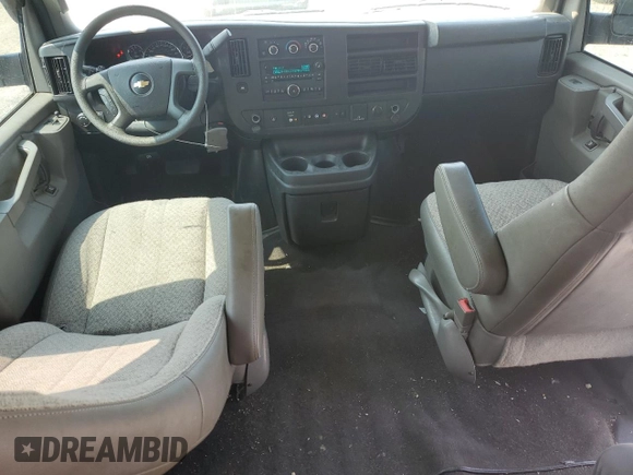 2019 Chevrolet Express Passenger LT with VIN 1GAZGPFG6K1263857, listed as a Copart auction lot 58987635 with 127,347 mi miles and Salvage title. Bid and sale history available at DreamBid. Image 8.