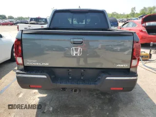 2017 Honda Ridgeline RTL-E with VIN 5FPYK3F74HB039715, listed as a Copart auction lot 60271415 with 56,892 mi miles and Salvage title. Bid and sale history available at DreamBid. Image 6.