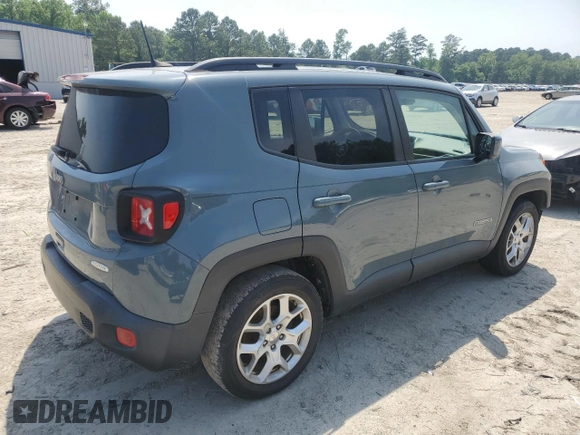 2018 Jeep Renegade Latitude with VIN ZACCJABB9JPJ37963, listed as a Copart auction lot 57336675 with 212,668 mi miles and Clean title. Bid and sale history available at DreamBid. Image 3.
