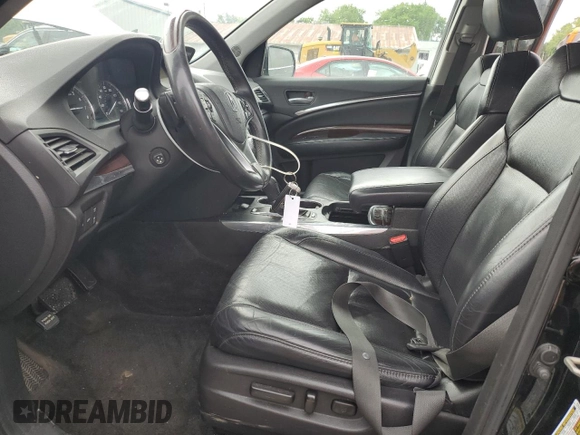 2014 Acura MDX Advance with VIN 5FRYD4H81EB017079, listed as a Copart auction lot 59939905 with 189,441 mi miles and Salvage title. Bid and sale history available at DreamBid. Image 7.