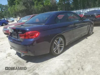 2018 BMW 4 Series 440i z VIN WBA4Z5C5XJEE16508, wystawiony jako Copart lot #52080845 z przebiegiem 57 184 mil mil oraz Szkoda całkowita • Salvage title. Historia ofert i sprzedaży dostępna na DreamBid. Obrazek 3.