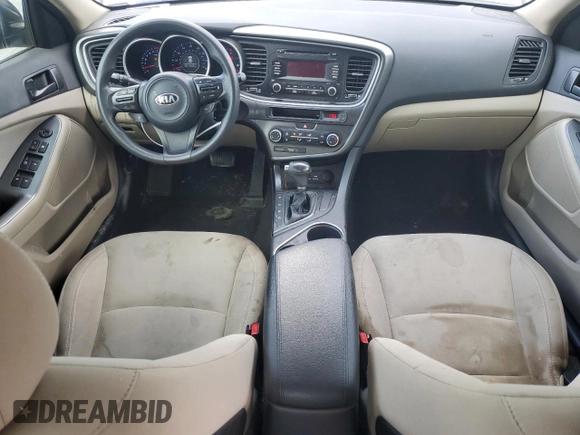 2015 Kia Optima LX with VIN 5XXGM4A7XFG510305, listed as a Copart auction lot 56780395 with 122,191 mi miles and Clean Title. Bid and sale history available at DreamBid. Image 8.