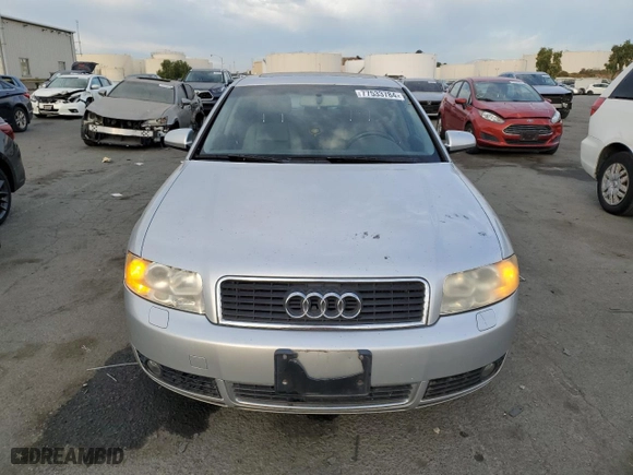 2005 Audi A4 1.8T with VIN WAUJC68EX5A065001, listed as a Copart auction lot 77533784 with 128,124 mi miles and Salvage Title. Bid and sale history available at carsss.com. Image 5.