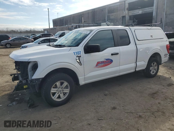2021 Ford F-150 XL with VIN 1FTEX1CP9MKE07079, listed as a Copart auction lot 85734764 with 90,771 mi miles and Salvage title. Bid and sale history available at DreamBid. Image 1.
