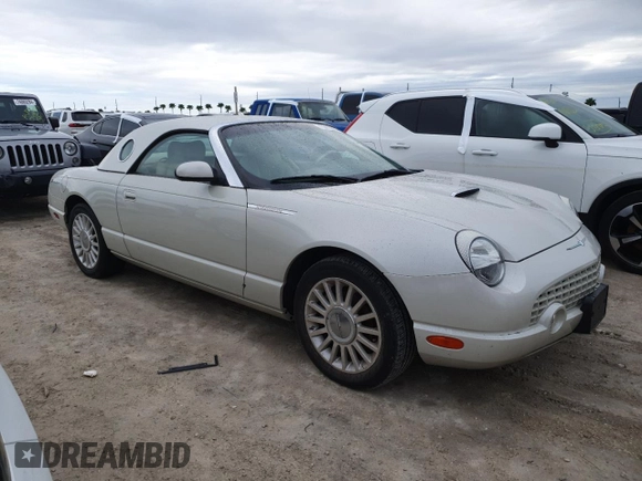 2005 Ford Thunderbird 50th Anniversary with VIN 1FAHP69A95Y108872, listed as a Copart auction lot 75413814 with Not Provided miles and Salvage Title. Bid and sale history available at DreamBid. Image 4.