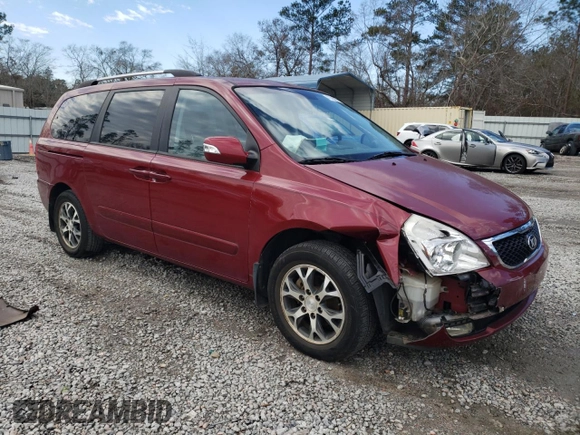 2014 Kia Sedona LX with VIN KNDMG4C72E6564721, listed as a Copart auction lot 41828055 with 150,670 mi miles and Salvage Title. Bid and sale history available at carsss.com. Image 4.