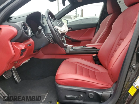 2022 Lexus IS 350 F Sport with VIN JTHGZ1B24N5052989, listed as a Copart auction lot 62594345 with 41,489 mi miles and Salvage title. Bid and sale history available at DreamBid. Image 7.