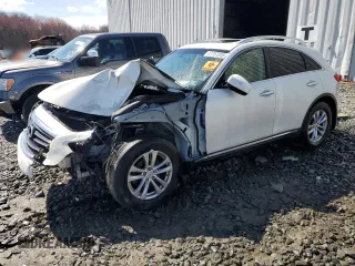 2014 Infiniti QX70 with VIN JN8CS1MU8EM450011, listed as a Copart auction lot 47757235 with Not Provided miles and Salvage Title. Bid and sale history available at DreamBid. Image 1.
