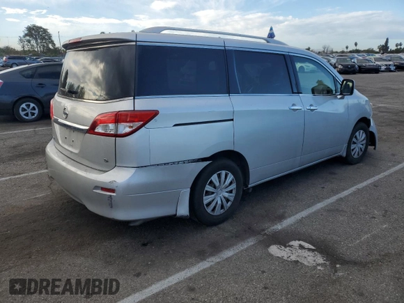 2012 Nissan Quest SL with VIN JN8AE2KP0C9047920, listed as a Copart auction lot 41706135 with 127,423 mi miles and Salvage Title. Bid and sale history available at carsss.com. Image 3.