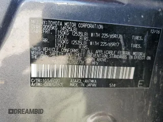 2017 Toyota RAV4 XLE with VIN JTMWFREV0HJ704738, listed as a Copart auction lot 49326785 with Not Provided miles and Non Repairable. Bid and sale history available at DreamBid. Image 14.