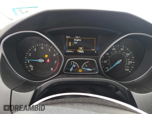 2017 Ford Focus SE with VIN 1FADP3F22HL259810, listed as a Copart auction lot 53494395 with 53,849 mi miles and Salvage Title. Bid and sale history available at carsss.com. Image 9.