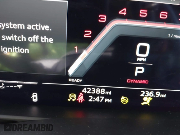 2022 Audi SQ8 Premium Plus with VIN WA1AWBF1XND024105, listed as a IAAI auction lot 41543471 with 42,388 mi miles and . Bid and sale history available at DreamBid. Image 16.