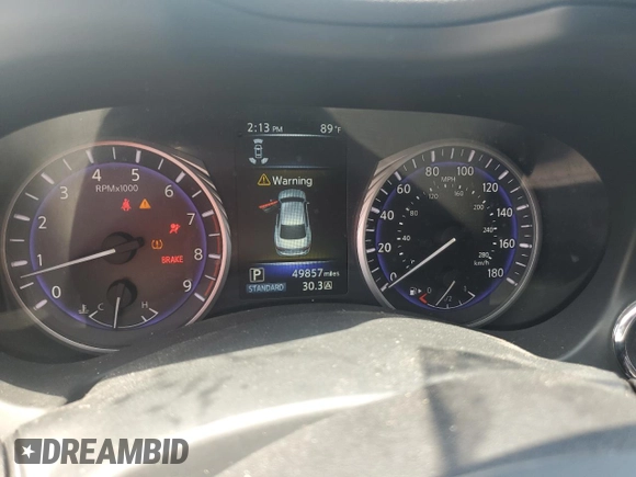 2017 Infiniti Q50 Premium with VIN JN1EV7AR3HM836681, listed as a Copart auction lot 61333735 with 49,857 mi miles and Salvage title. Bid and sale history available at DreamBid. Image 9.