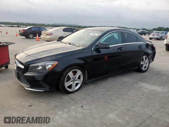 2019 Mercedes-Benz CLA with VIN WDDSJ4EB7KN739546, listed as a Copart auction lot 54493775 with 109,106 mi miles and Clean Title. Bid and sale history available at carsss.com. Image 1.