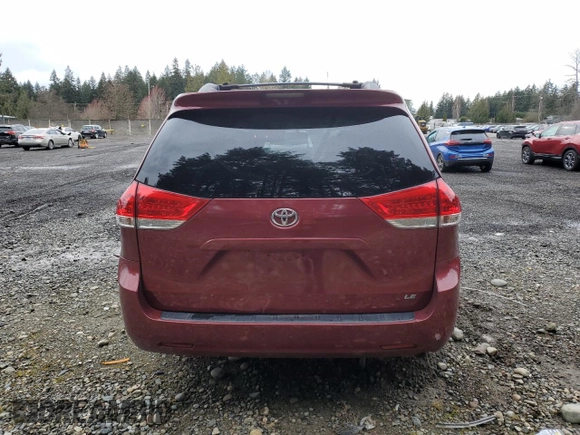 2011 Toyota Sienna LE AAS with VIN 5TDKK3DC3BS026603, listed as a Copart auction lot 48742245 with 100,144 mi miles and Salvage Title. Bid and sale history available at DreamBid. Image 6.