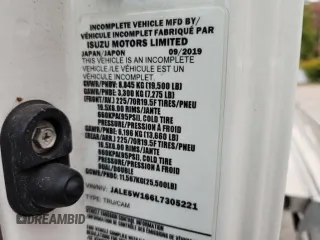 2020 Isuzu NQR IBT PWL with VIN JALE5W166L7302634, listed as a Copart auction lot 76356314 with 120,291 mi miles and Clean Title. Bid and sale history available at carsss.com. Image 10.