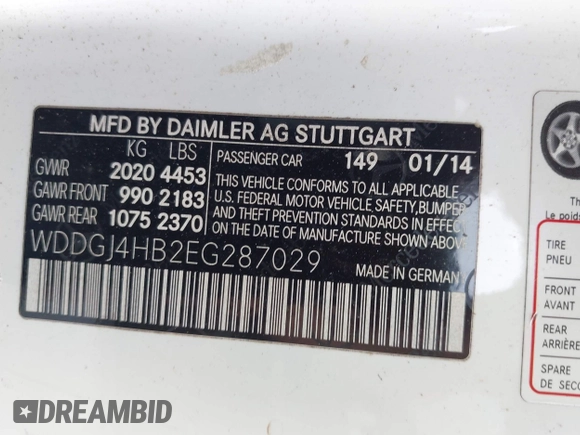 2014 Mercedes-Benz C 250 с VIN WDDGJ4HB2EG287029, выставлен на аукционе IAAI как лот 42479257 с пробегом 320 475 миль миль и . История ставок и продаж доступна на DreamBid. Изображение 9.