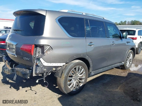2015 Infiniti QX80 with VIN JN8AZ2NC3F9370537, listed as a IAAI auction lot 41492839 with 137,129 mi miles. Bid and sale history available at carsss.com. Image 4.
