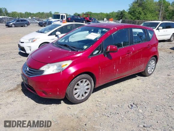 2014 Nissan Note SV with VIN 3N1CE2CP3EL412381, listed as a IAAI auction lot 42134204 with 61,189 mi miles and . Bid and sale history available at DreamBid. Image 2.