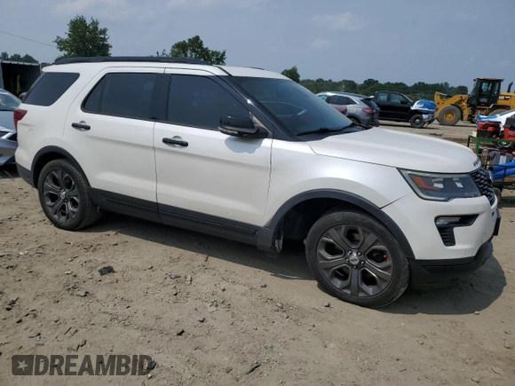2018 Ford Explorer Sport z VIN 1FM5K8GTXJGA40833, wystawiony jako Copart lot #60527975 z przebiegiem 123 544 mil mil oraz Szkoda całkowita • Salvage title. Historia ofert i sprzedaży dostępna na DreamBid. Obrazek 4.