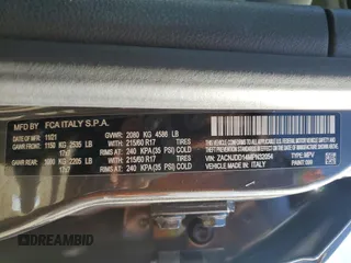 2021 Jeep Renegade Limited with VIN ZACNJDD14MPN32054, listed as a Copart auction lot 50435325 with 25,389 mi miles and Salvage title. Bid and sale history available at DreamBid. Image 12.