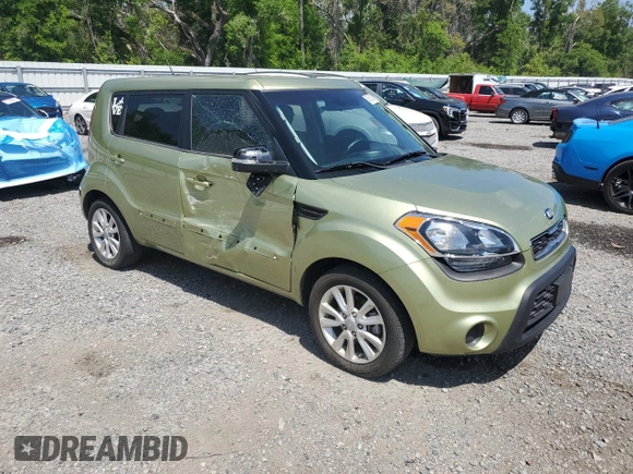 2013 Kia Soul + with VIN KNDJT2A66D7537057, listed as a Copart auction lot 50952195 with 41,561 mi miles and Salvage Title. Bid and sale history available at DreamBid. Image 4.