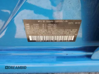 2023 Subaru Impreza Premium with VIN 4S3GKAV61P3600871, listed as a Copart auction lot 54478595 with 27,697 mi miles and Salvage title. Bid and sale history available at DreamBid. Image 12.