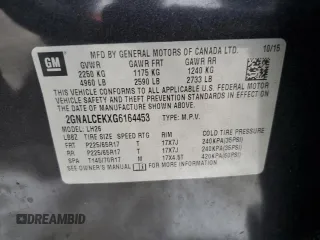2016 Chevrolet Equinox LT with VIN 2GNALCEKXG6164453, listed as a Copart auction lot 47832975 with 152,056 mi miles and Salvage Title. Bid and sale history available at carsss.com. Image 13.