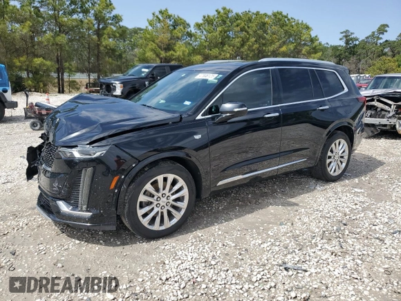 2020 Cadillac XT6 FWD Premium Luxury with VIN 1GYKPCRSXLZ104502, listed as a Copart auction lot 47808125 with 97,053 mi miles and Salvage Title. Bid and sale history available at carsss.com. Image 1.