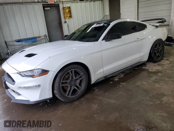 2019 Ford Mustang EcoBoost with VIN 1FA6P8TH1K5151821, listed as a Copart auction lot 50898815 with 76,497 mi miles and Clean Title. Bid and sale history available at carsss.com. Image 1.