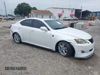 2007 Lexus IS 250 with VIN JTHBK262672043200, listed as a IAAI auction lot 42612618 with 139,241 mi miles and . Bid and sale history available at DreamBid. Image 1.