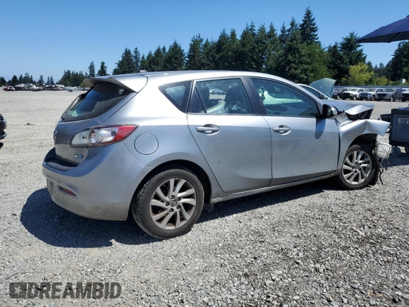 2013 Mazda 3 i Grand Touring with VIN JM1BL1MP2D1829097, listed as a Copart auction lot 64819055 with Not provided miles and Salvage title. Bid and sale history available at DreamBid. Image 3.