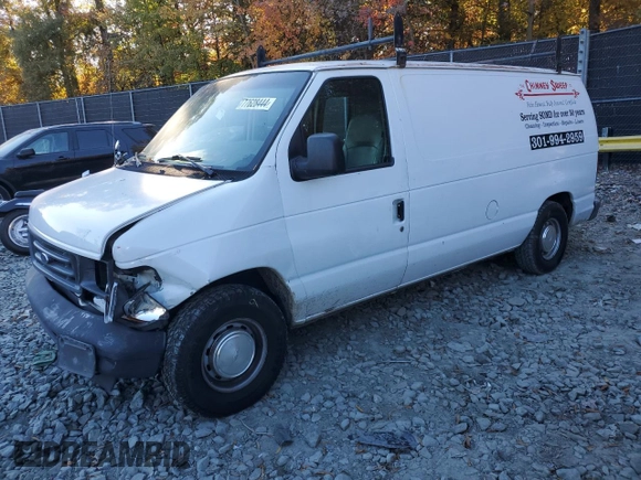 2003 Ford Econoline Cargo with VIN 1FTRE14263HC04236, listed as a Copart auction lot 77628444 with 163,778 mi miles and Salvage Title. Bid and sale history available at carsss.com. Image 1.