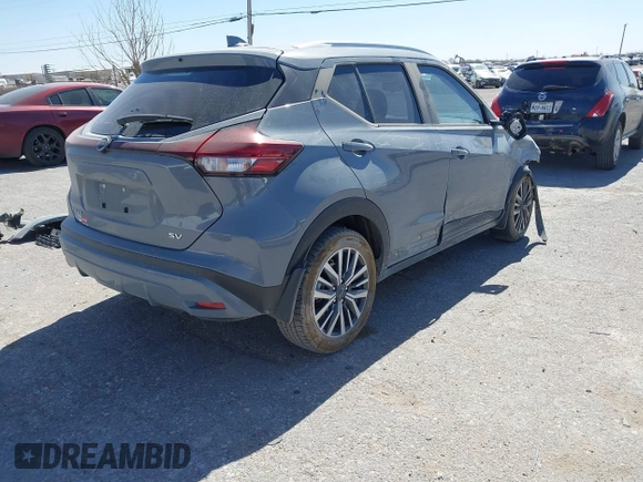 2024 Nissan Kicks SV with VIN 3N1CP5CV3RL472760, listed as a IAAI auction lot 41706169 with 20,160 mi miles. Bid and sale history available at carsss.com. Image 4.