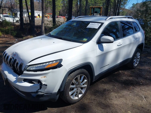 2014 Jeep Cherokee Limited with VIN 1C4PJLDS9EW238121, listed as a IAAI auction lot 41811278 with 185,240 mi miles. Bid and sale history available at carsss.com. Image 2.