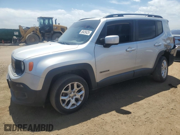 2017 Jeep Renegade Altitude with VIN ZACCJBBB5HPF33696, listed as a Copart auction lot 58428425 with 109,230 mi miles and Salvage title. Bid and sale history available at DreamBid. Image 1.