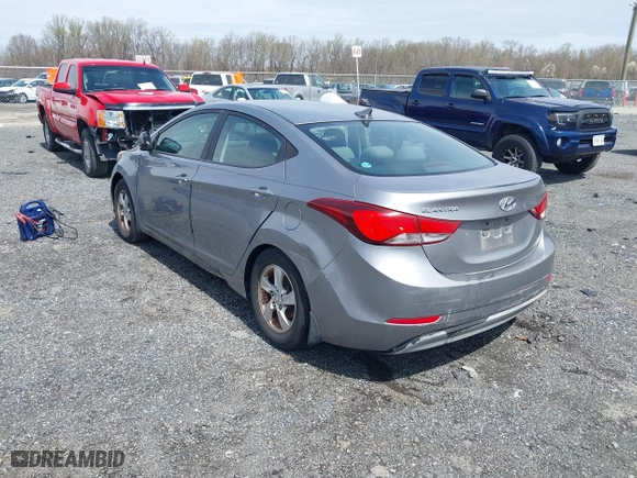 2015 Hyundai Elantra Limited with VIN KMHDH4AE2FU329517, listed as a IAAI auction lot 41951396 with 193,600 mi miles. Bid and sale history available at carsss.com. Image 3.