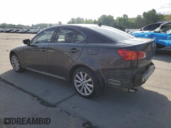 2010 Lexus IS 250 with VIN JTHCF5C29A5042532, listed as a Copart auction lot 62377585 with 204,755 mi miles and Salvage title. Bid and sale history available at DreamBid. Image 2.