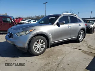 2010 Infiniti FX35 with VIN JN8AS1MW8AM851321, listed as a Copart auction lot 43564745 with 204,479 mi miles and Salvage Title. Bid and sale history available at carsss.com. Image 1.
