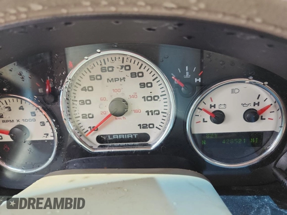 2005 Ford F-150 XLT with VIN 1FTPW14535KD79211, listed as a Copart auction lot 64931325 with 428,521 mi miles and Clean title. Bid and sale history available at DreamBid. Image 9.