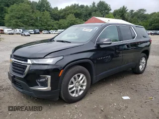2023 Chevrolet Traverse LS with VIN 1GNEVFKW6PJ182195, listed as a Copart auction lot 66837634 with 26,560 mi miles and Salvage Title. Bid and sale history available at carsss.com. Image 1.
