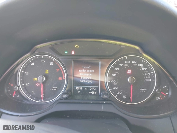 2017 Audi Q5 Premium Plus with VIN WA1L2AFP2HA054045, listed as a IAAI auction lot 41483729 with 70,938 mi miles. Bid and sale history available at carsss.com. Image 7.