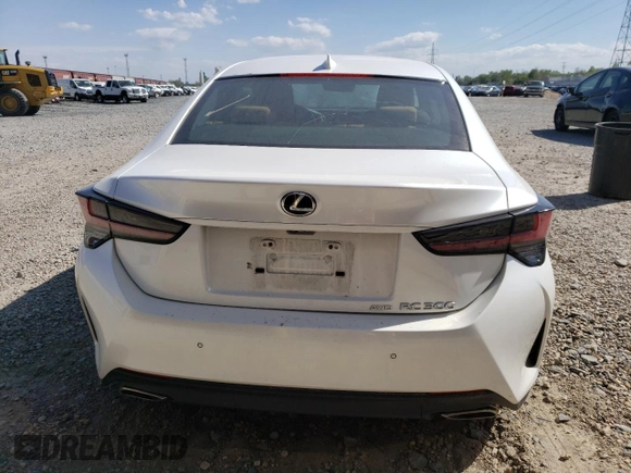 2019 Lexus RC with VIN JTHS85BC9K5004980, listed as a Copart auction lot 53319444 with 58,474 mi miles and Salvage Title. Bid and sale history available at carsss.com. Image 6.