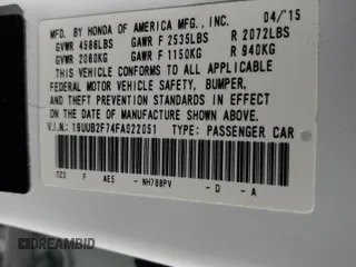 2015 Acura TLX Advance with VIN 19UUB2F74FA022051, listed as a Copart auction lot 63932285 with 58,326 mi miles and Salvage title. Bid and sale history available at DreamBid. Image 13.