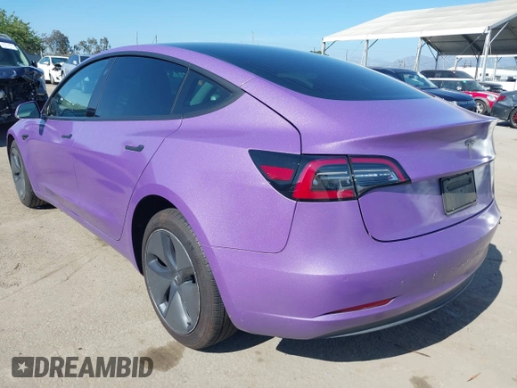 2020 Tesla Model 3 Standard Range Plus with VIN 5YJ3E1EA0LF739462, listed as a IAAI auction lot 42081889 with 65,254 mi miles. Bid and sale history available at carsss.com. Image 3.